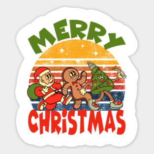 Merry Christmas - 2. Santa Claus, Gingerbread man, Christmas tree Sticker