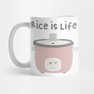Rice is Life Rice Cooker Asian Pun Kitchen Mug