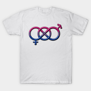Bisexual Pride Flag Colored Gender Knot Symbol T-Shirt