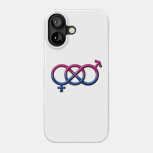 Bisexual Pride Flag Colored Gender Knot Symbol Phone Case