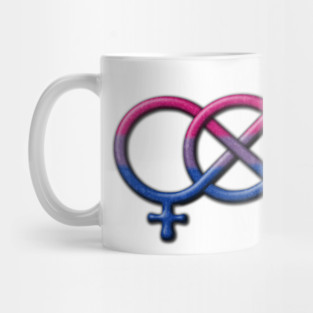 Bisexual Pride Flag Colored Gender Knot Symbol Mug