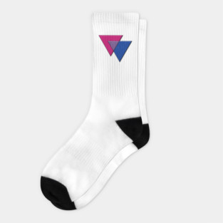 Bisexual Pride Flag Colored Triangles Symbol Socks