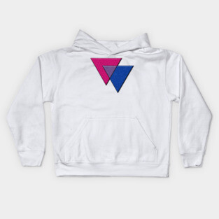 Bisexual Pride Flag Colored Triangles Symbol Kids Hoodie