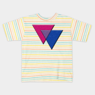 Bisexual Pride Flag Colored Triangles Symbol Kids T-Shirt