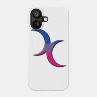 Bisexual Pride Flag Colored Crescent Moons Symbol Phone Case
