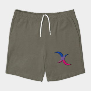 Bisexual Pride Flag Colored Crescent Moons Symbol Shorts