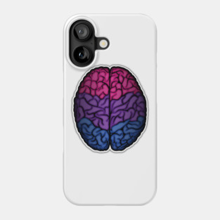 Large Bisexual Pride Flag Colored Brain Vector Phone Case