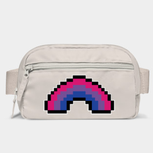 Pixel Rainbow Design in Bisexual Pride Flag Colors Bag