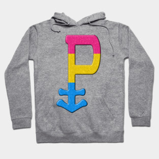 Pansexual Symbol in Pride Flag Colors Hoodie