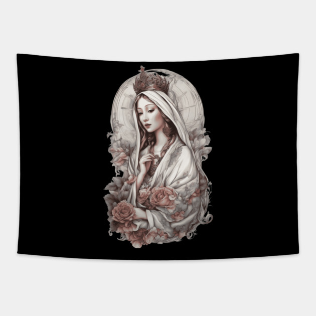 Blessed Virgin Mary Tapestry by animegirlnft