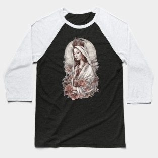 Blessed Virgin Mary Baseball T-Shirt