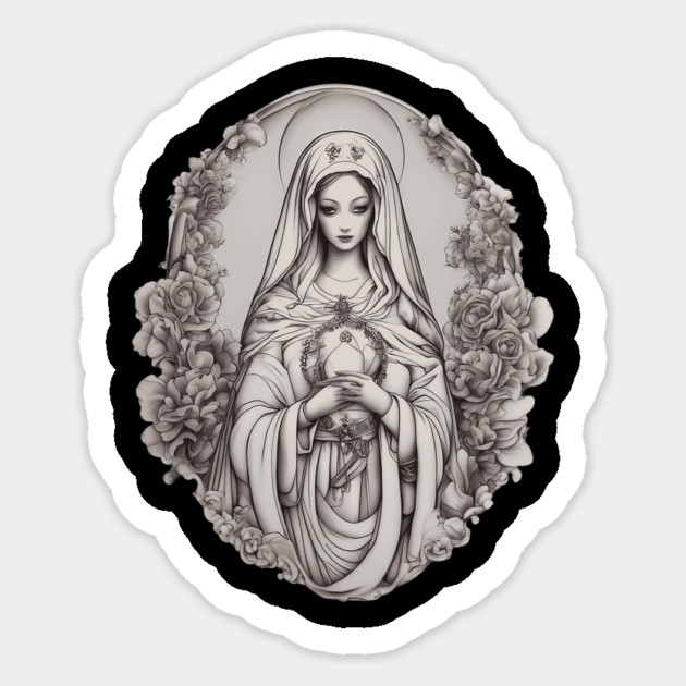 I am the handmaid of the Lord Sticker by animegirlnft