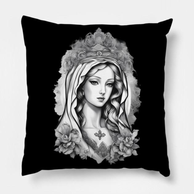 Holy Mother of God Pillow by animegirlnft