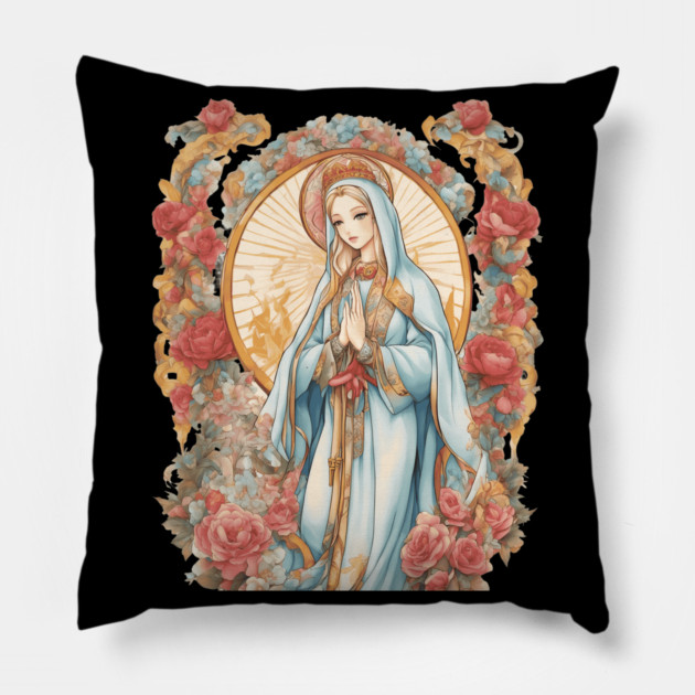 Saint Mary Pillow by animegirlnft