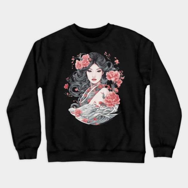Sophisticated Lady Crewneck Sweatshirt by animegirlnft