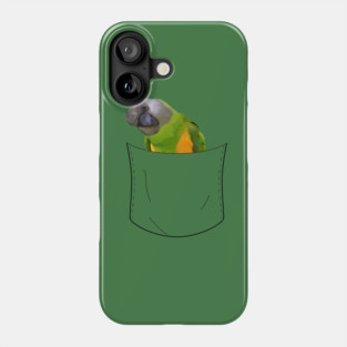 Peeking Pocket Pet - Senegal Parrot Phone Case
