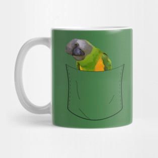 Peeking Pocket Pet - Senegal Parrot Mug