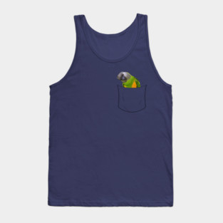 Peeking Pocket Pet - Senegal Parrot Tank Top