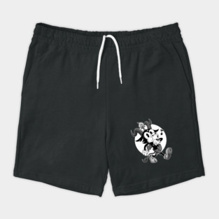 Blackcraft Atheist Satan Baphomet goat Retro Cartoon BN Lucifer Shorts
