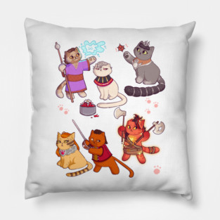 Baldurs Cats 3 Pillow