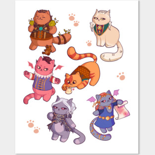 Baldurs Cats 3 Posters and Art