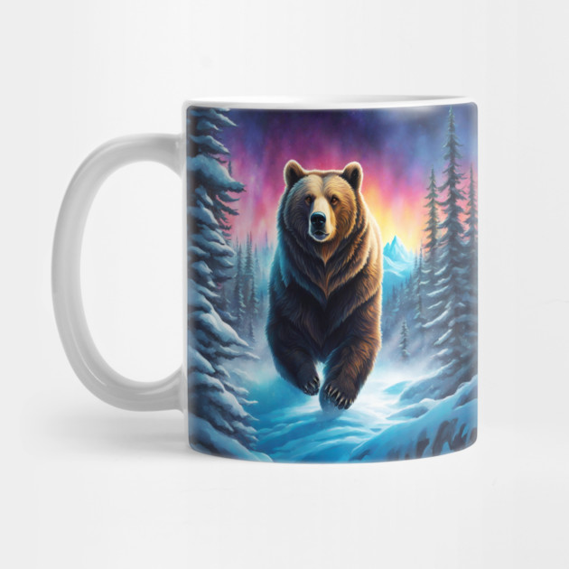 Grizzly Bear In Snow Covered Forests by BirdsnStuff