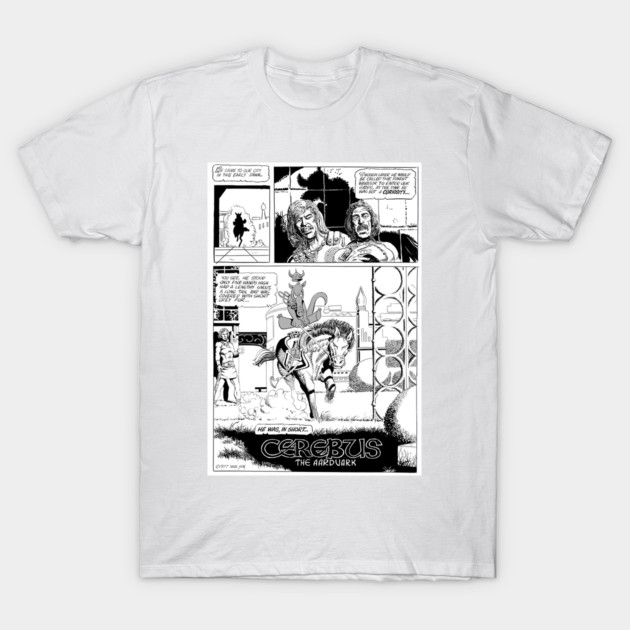 Cerebus the Aardvark Page 1 (2023 Recreation) T-Shirt by Matt Dow's AMOC TeePublic Shop