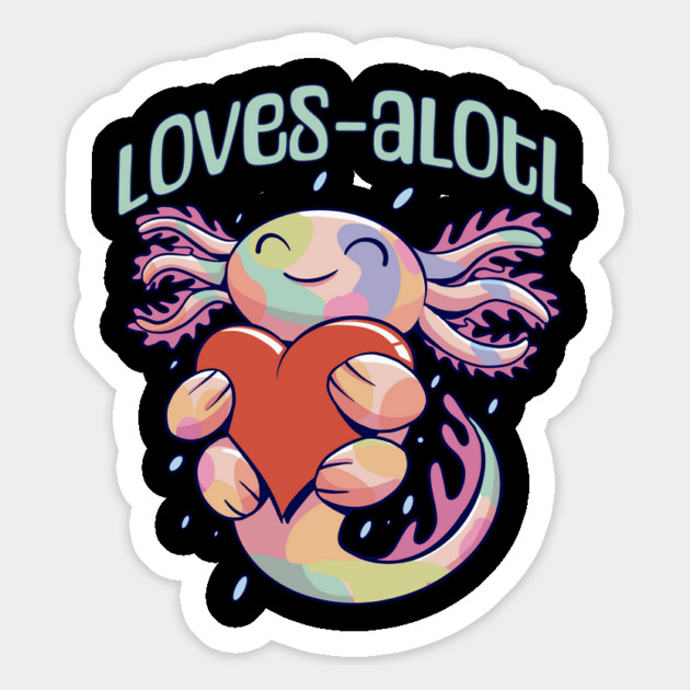 Romantic Loves-alotl happy axolotl design Magnet by Luxinda