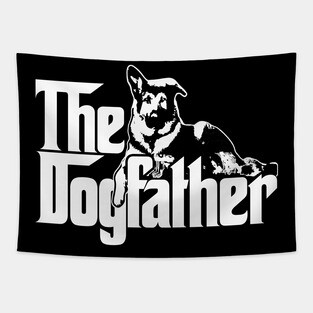The Dogfather German Shepherd Tapestry