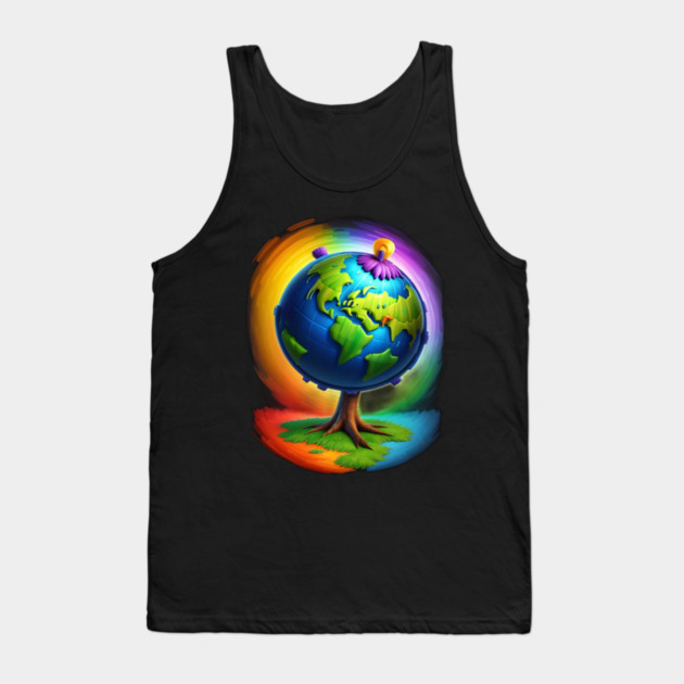 Earth Day Celebration Tank Top by Pixel Threads 