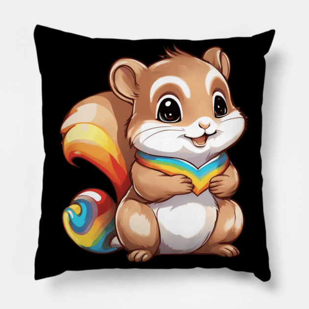 Cute Squirrel Pillow by animegirlnft