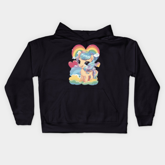 Forever Love Pony Kids Hoodie by animegirlnft
