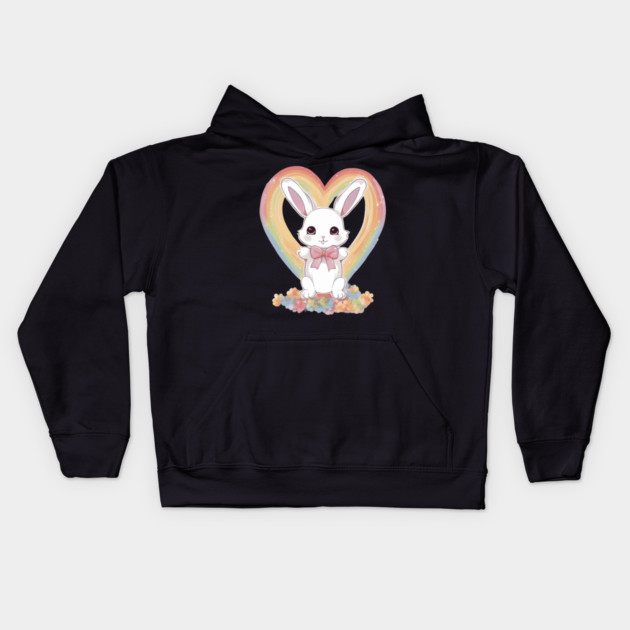 Baby Bunny Kids Hoodie by animegirlnft