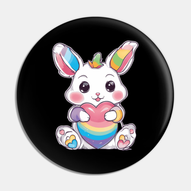 Rainbow Buny Pin by animegirlnft