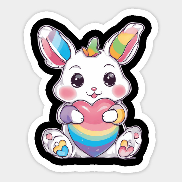 Rainbow Buny Magnet by animegirlnft