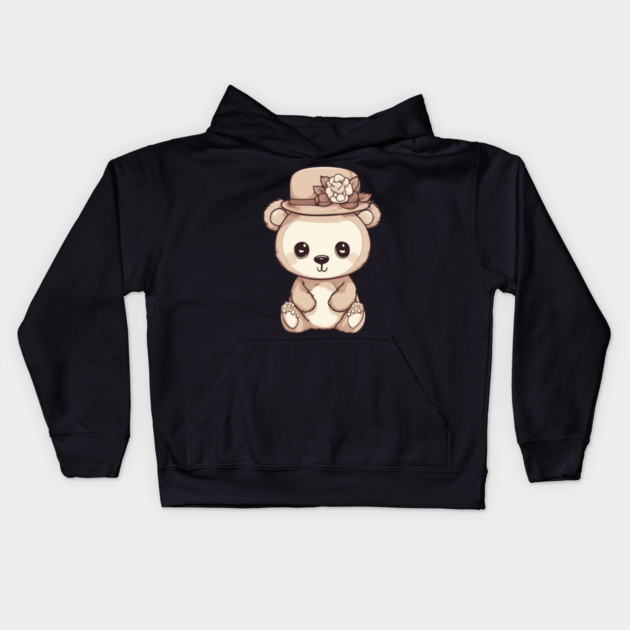 Kawaii Bear Kids Hoodie by animegirlnft