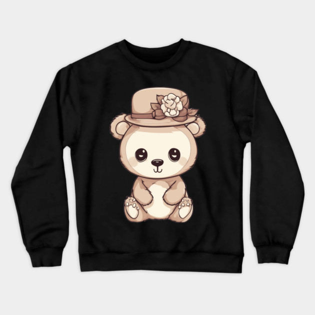 Kawaii Bear Crewneck Sweatshirt by animegirlnft