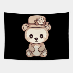 Kawaii Bear Tapestry