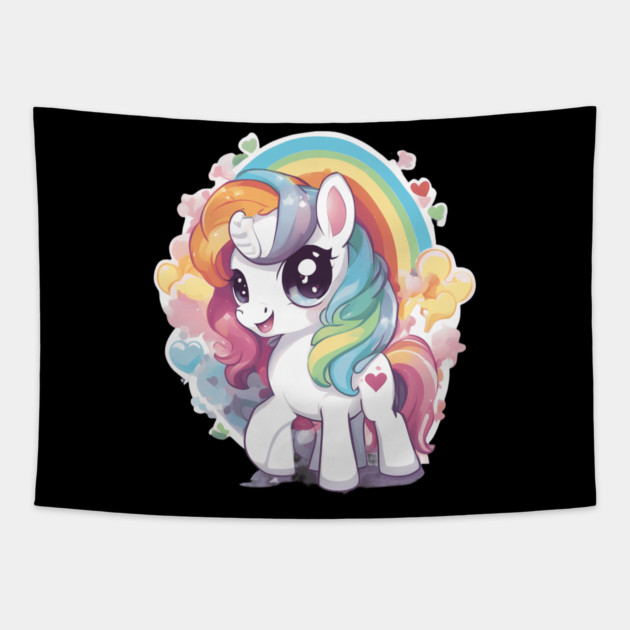 Cute Pony Tapestry by animegirlnft