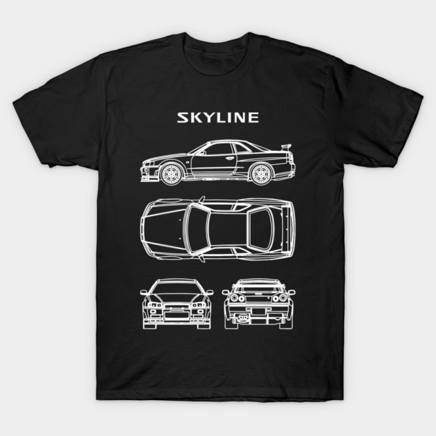 日産スカイラインGTR R34 Tシャツ MINIGTLBWK R34 GT-R ブラジル限定