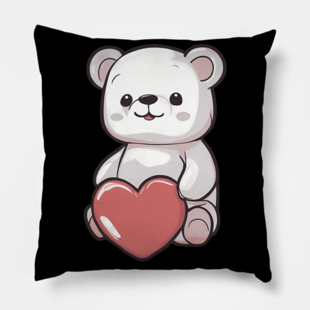 Valentine Bear Pillow by animegirlnft