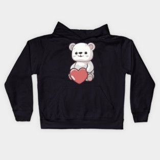 Valentine Bear Kids Hoodie