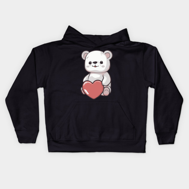 Valentine Bear Kids Hoodie by animegirlnft