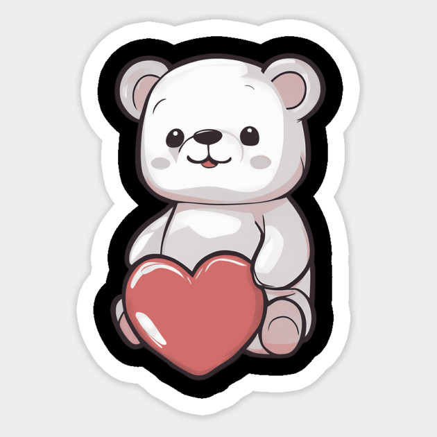 Valentine Bear Sticker by animegirlnft