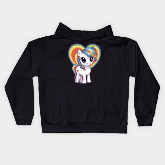 Love Pony Kids Hoodie by animegirlnft
