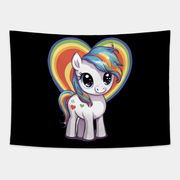 Love Pony Tapestry by animegirlnft