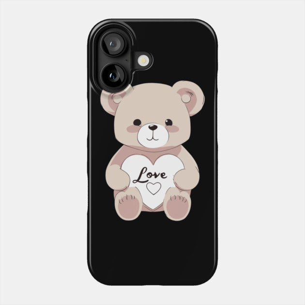 Valentine Teddy Bear Phone Case by animegirlnft