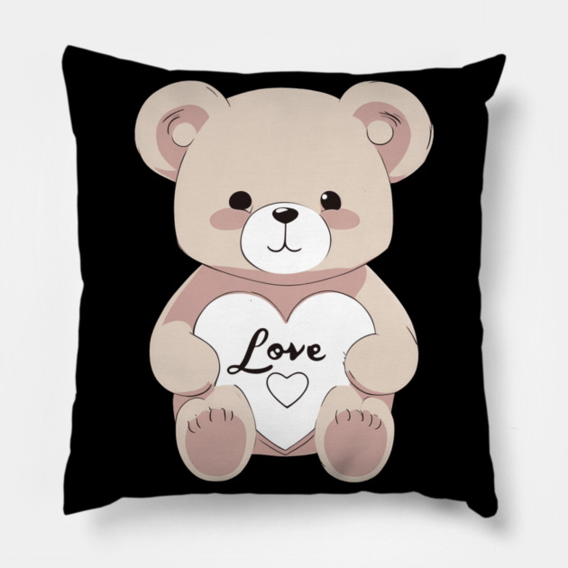 Valentine Teddy Bear Pillow by animegirlnft