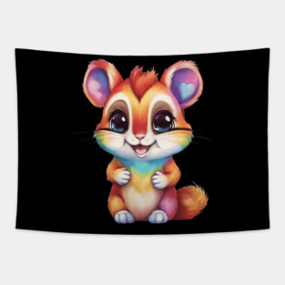 Valentine Chipmunk Tapestry