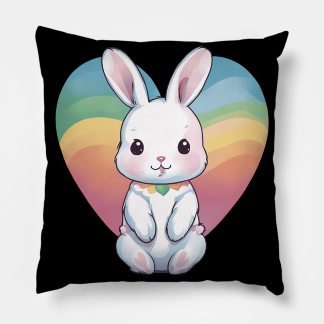Love Baby Rabbit Pillow by animegirlnft